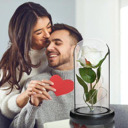 🌹 Rosa Eterna Luminosa  de la Bella y la Bestia 🌹