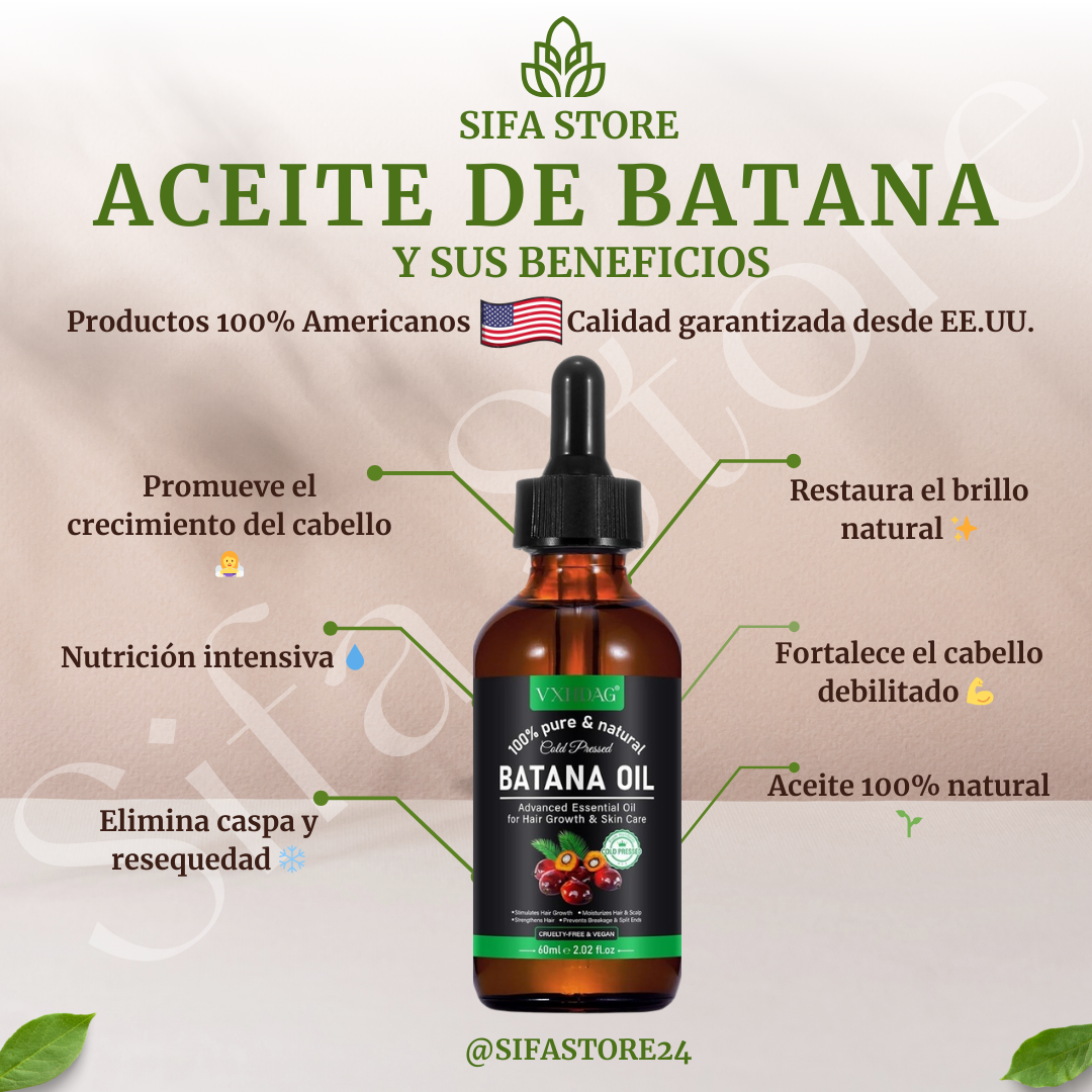Aceite de Batana OFERTA 2X1 - Aceite Natural para el Crecimiento del Cabello (T)