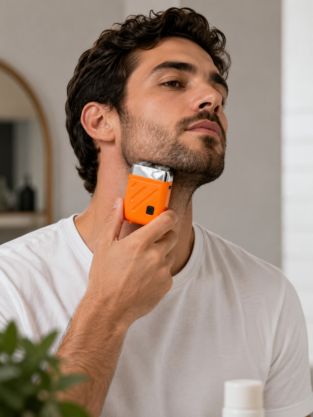 Afeitadora Eléctrica Portátil Mini con Doble Cuchilla Flotante para Hombres