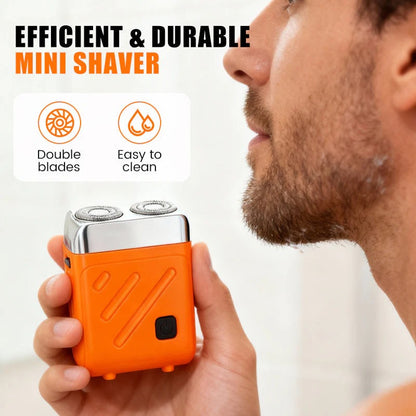 Afeitadora Eléctrica Portátil Mini con Doble Cuchilla Flotante para Hombres